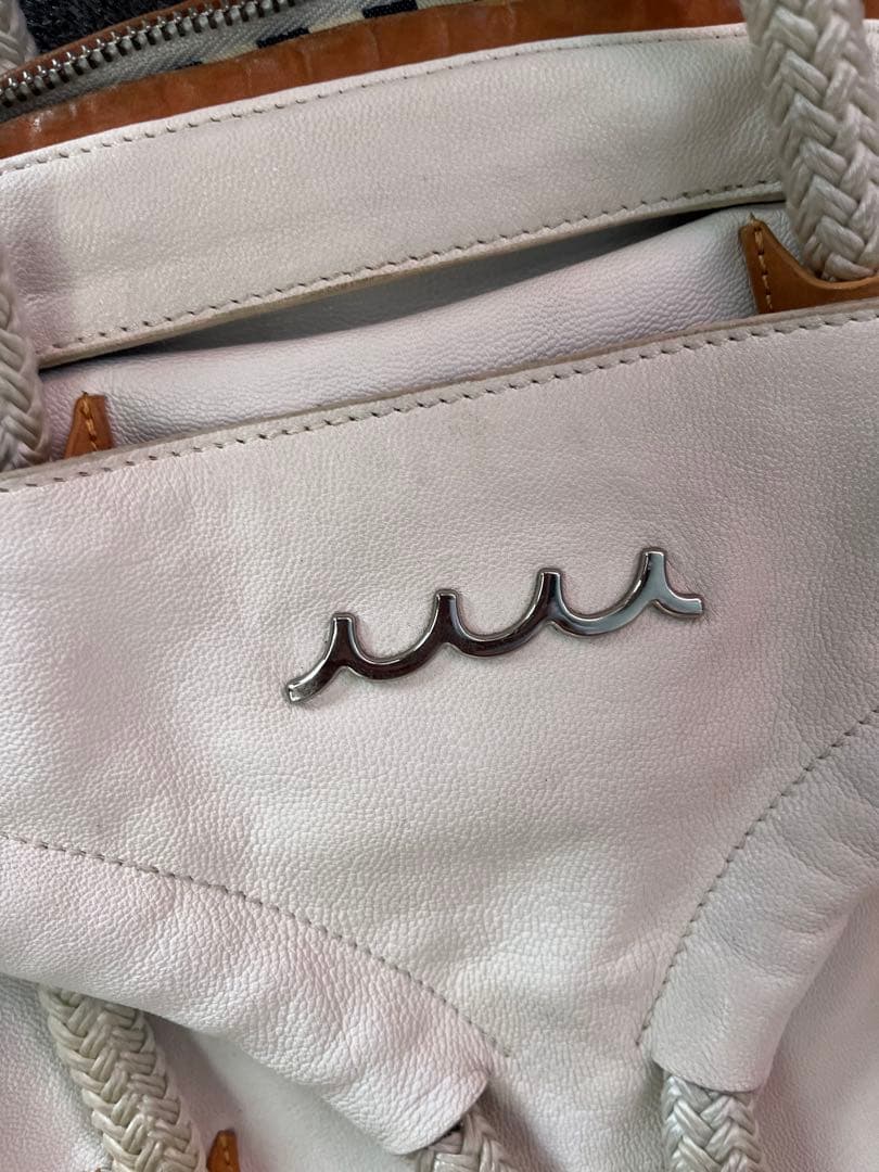 ア*ス様 ムータマリン　バッグ　クリートセーラーバッグ　ゴート革　ホワイト