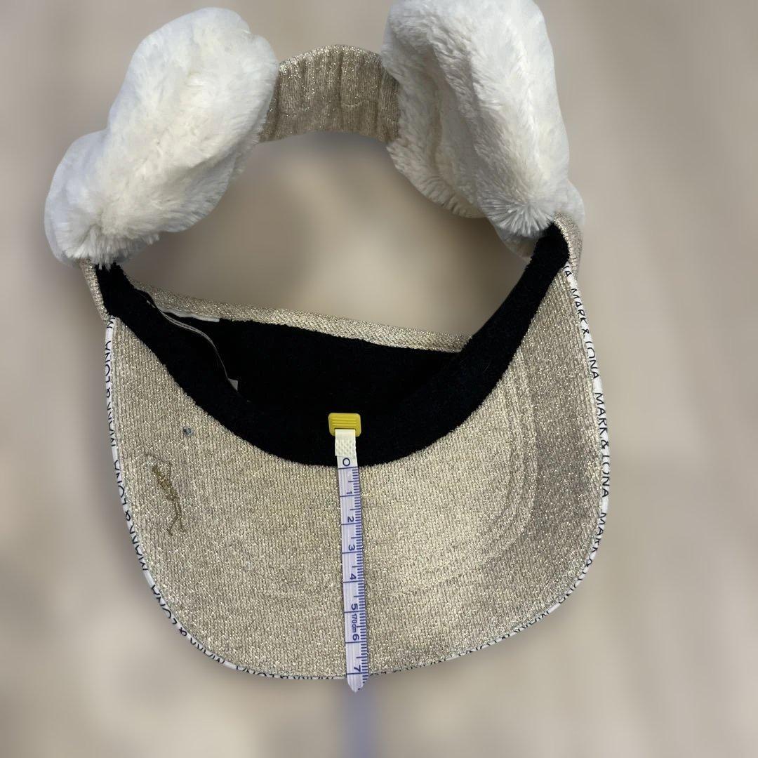 【美品】MARK & LONA マークアンドロナ★ベージュラメバイザー