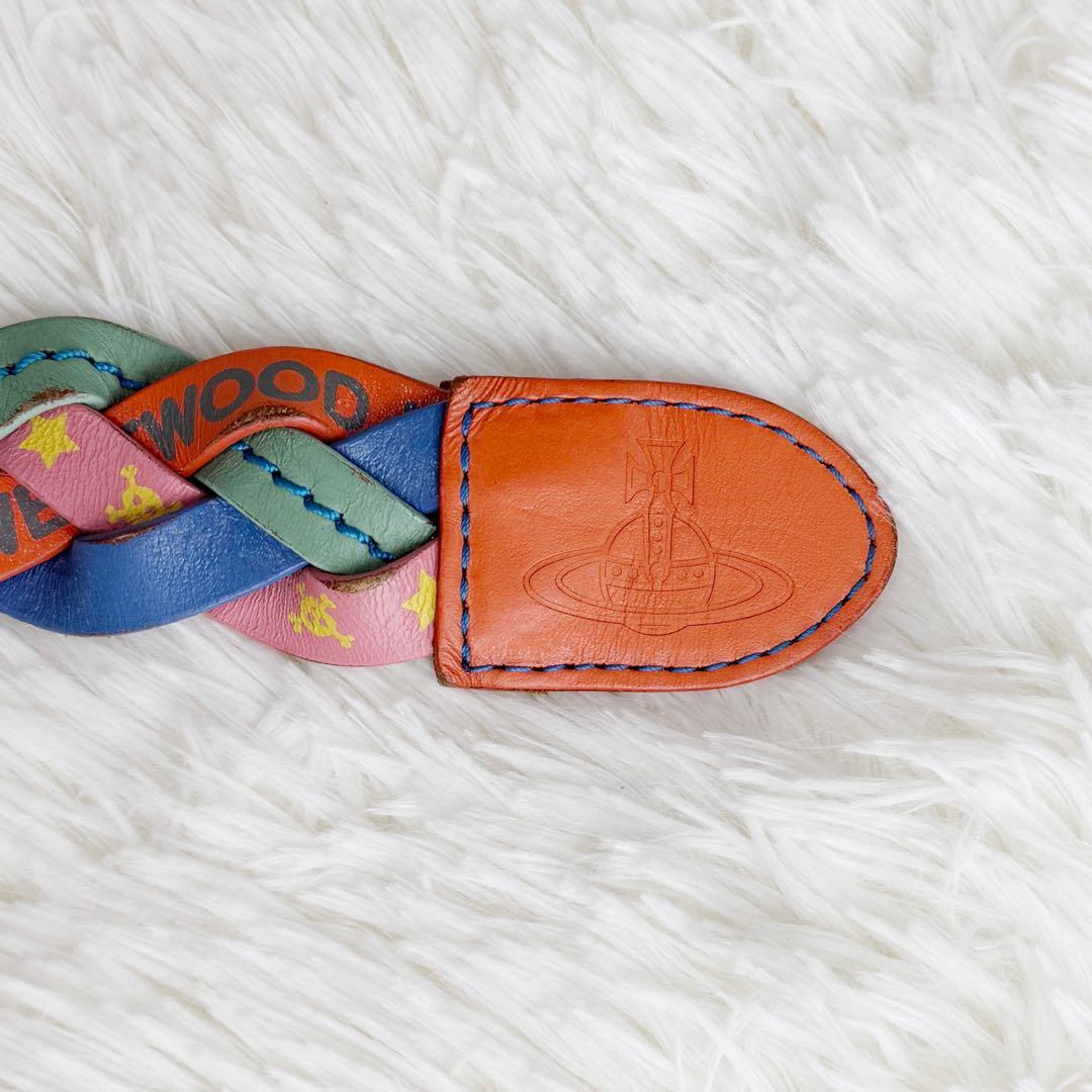 希少♡ヴィヴィアンウエストウッド オーブ ロゴ マルチカラー レザー ベルト