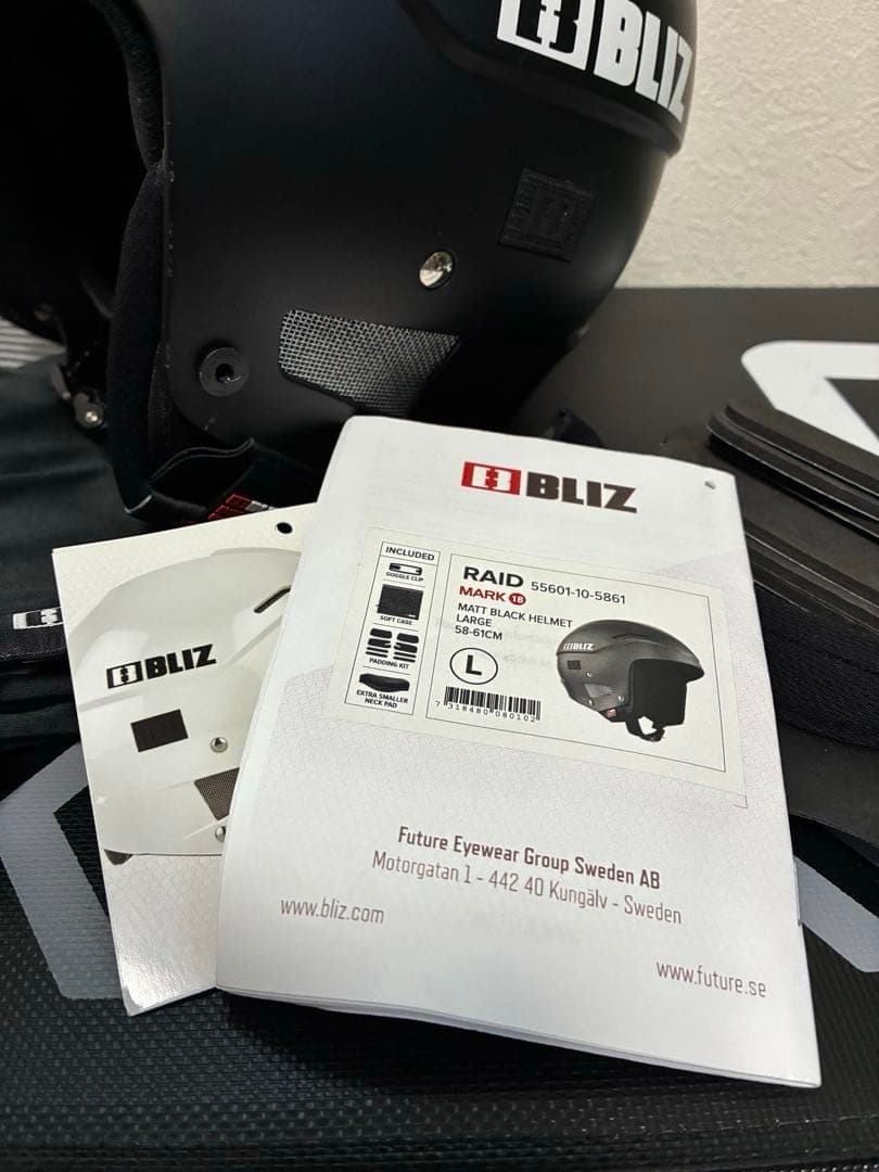 BLIZ RAID ヘルメット Lサイズ FIS規格準拠 ブラック｜美品
