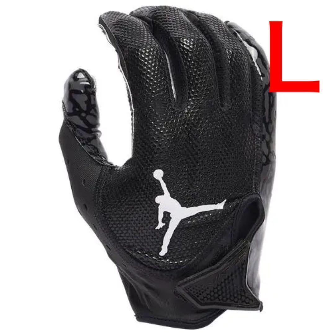 【新品】 アメフト Jordan Jet 7.0 グローブ　BLACK　L