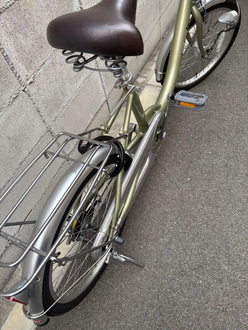 <美品>20インチ　アルミ自転車　グリーン系