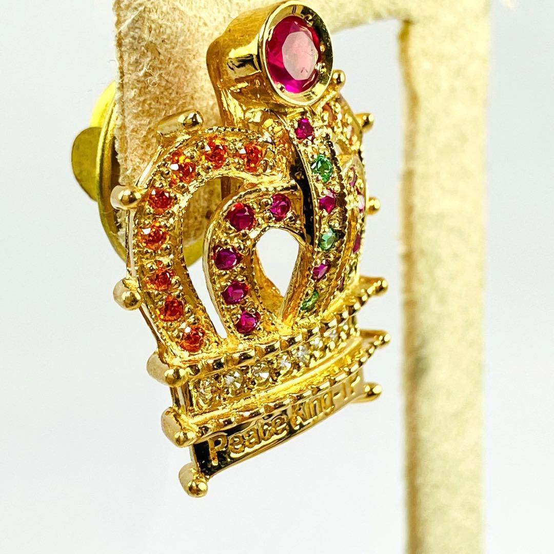 クリスティーナハン 「Peace King-TP」 K18 ダイヤ付王冠ブローチ