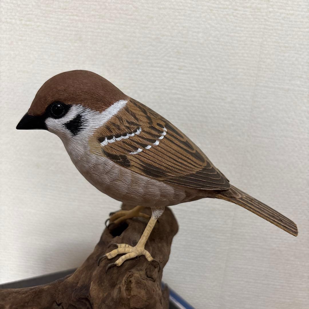 バードカービング　すずめ