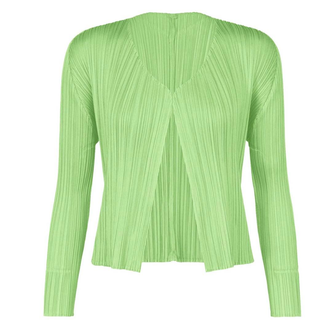 プリーツプリーズ ショートカーディガン