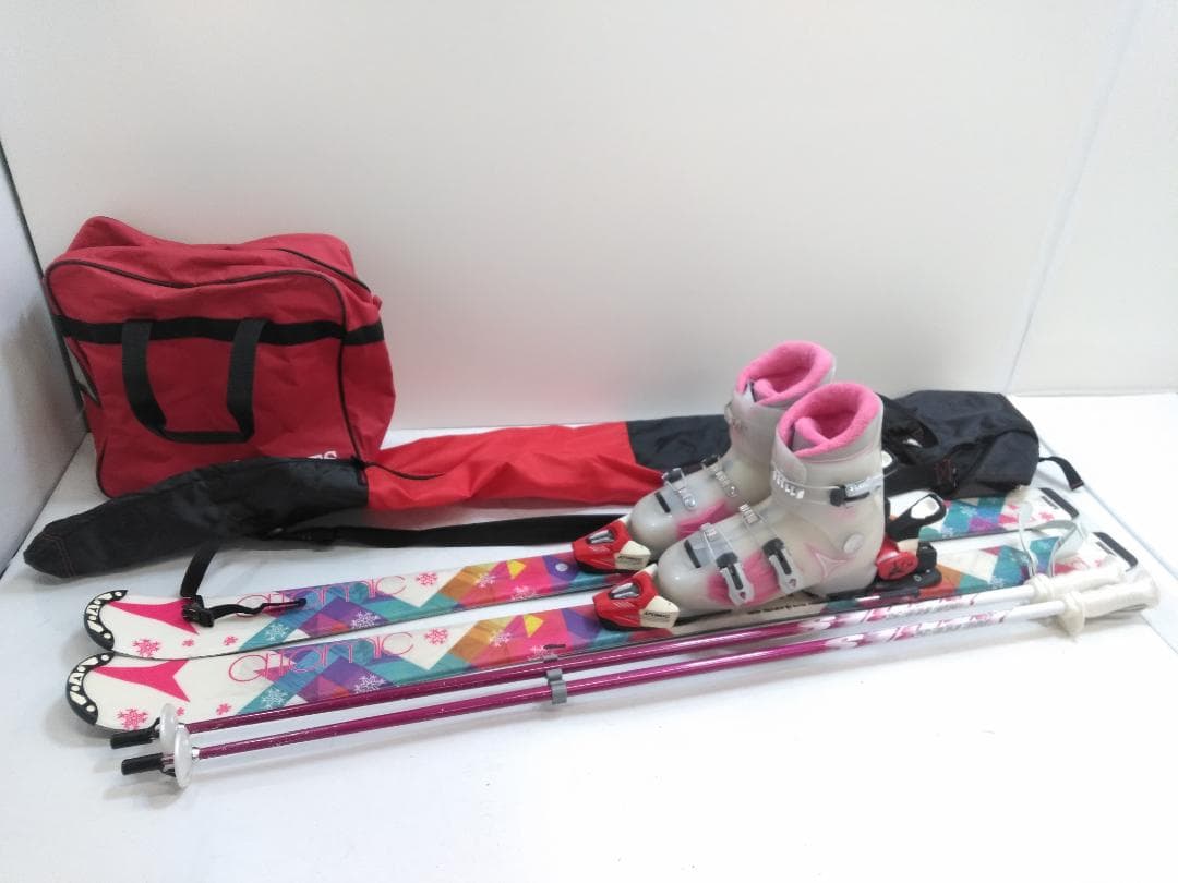 女の子 ジュニアスキー 5点セット アトミック 130cm ブーツ24.5cm◇