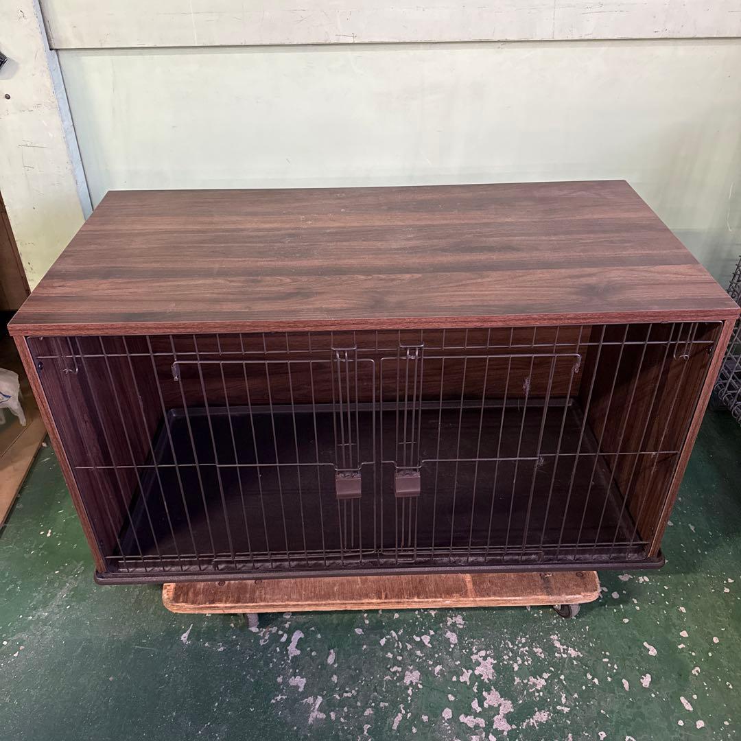 ★ 犬用ケージ ダークブラウン 2ドア ペット用品 サークル 格安
