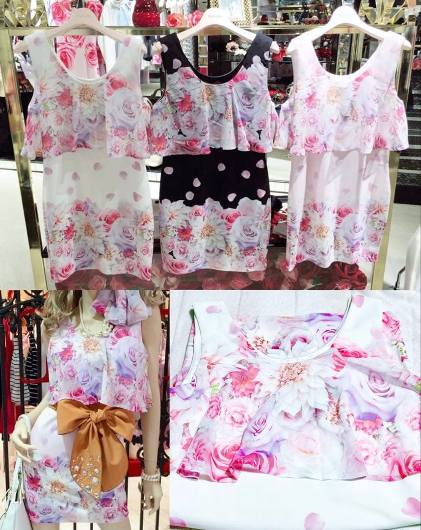 3点 MA*RS 薔薇柄ショップ袋 DaTuRa 花柄ワンピース