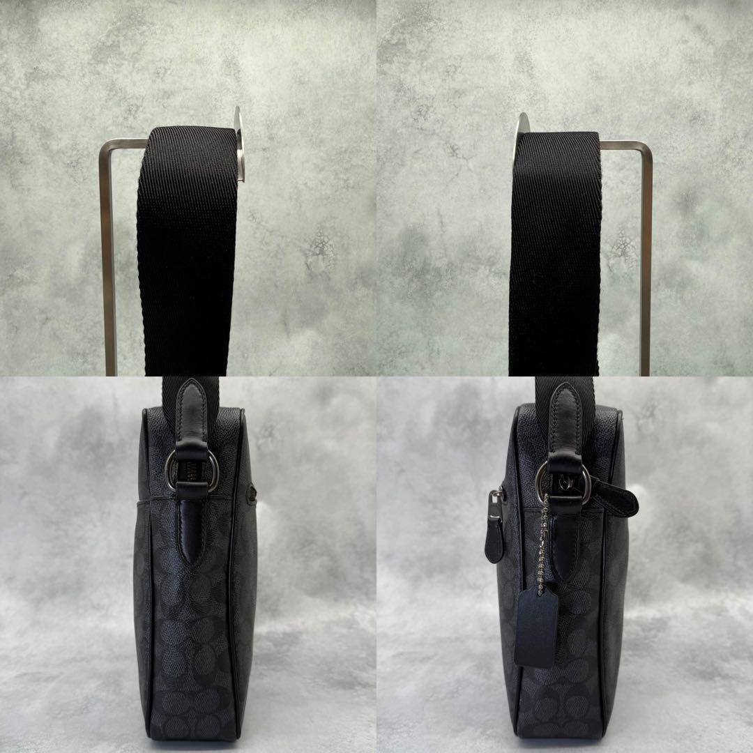 【良品】COACH コーチ ショルダーバッグ PVC ブティックライン ブラック