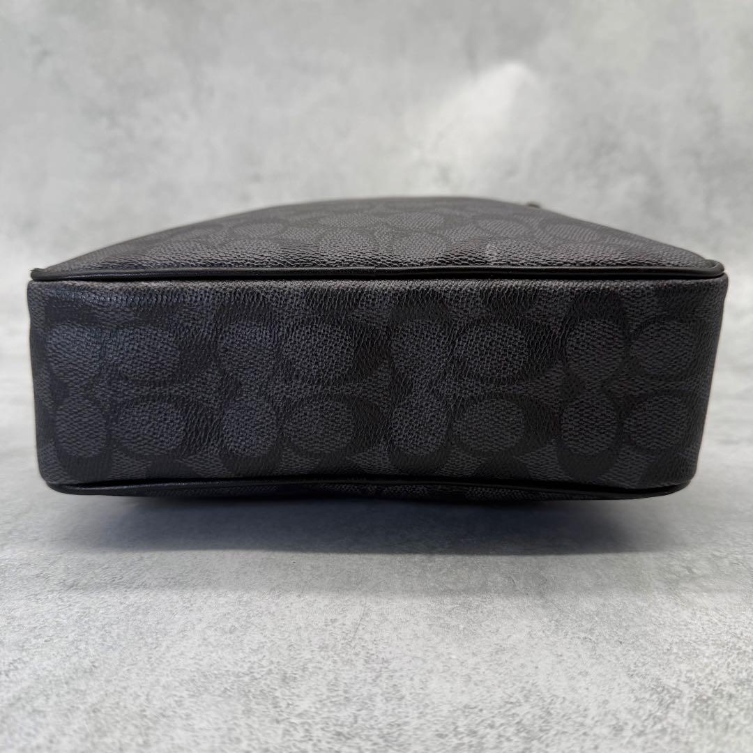 【良品】COACH コーチ ショルダーバッグ PVC ブティックライン ブラック