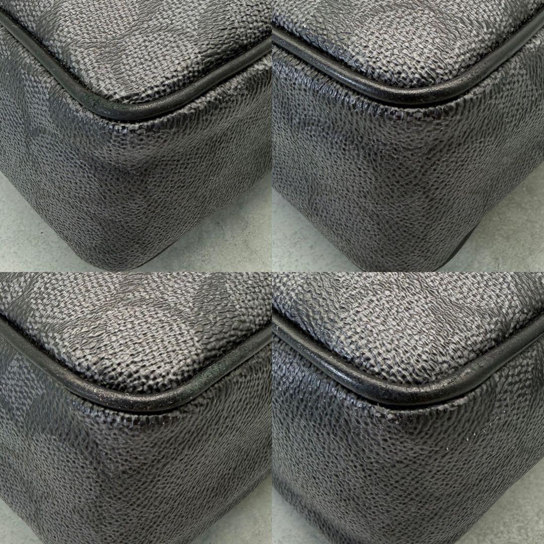 【良品】COACH コーチ ショルダーバッグ PVC ブティックライン ブラック