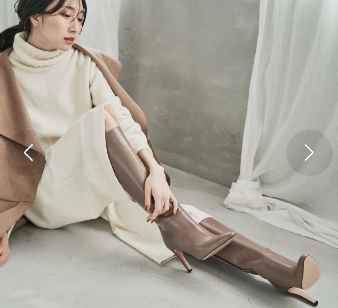 未使用❤️セブントゥエルブサーティー　レザー美脚ロングブーツニコちゃんさま