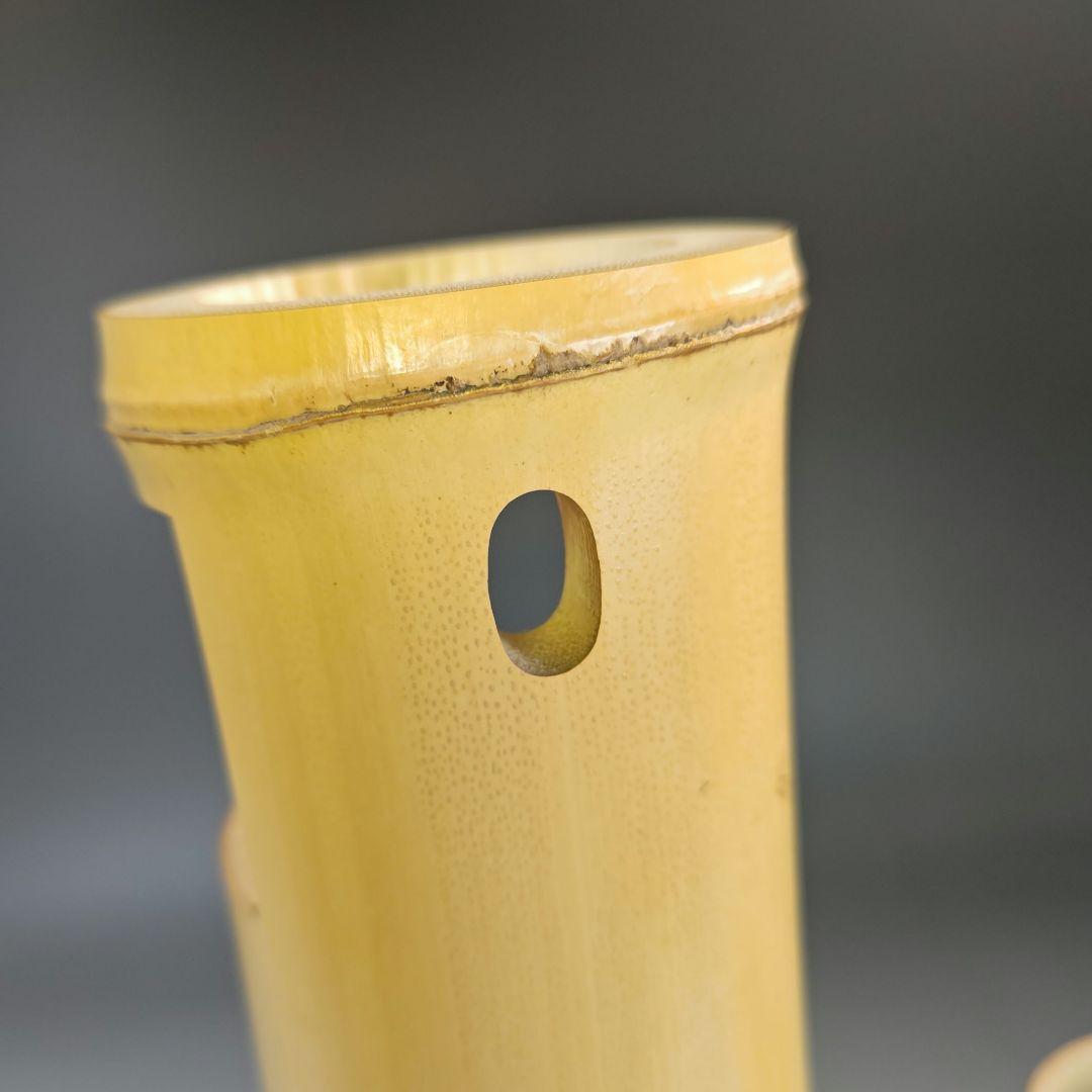 イ848 花入『竹林作』『一重切　竹花入　花器　共箱』茶道具　花瓶