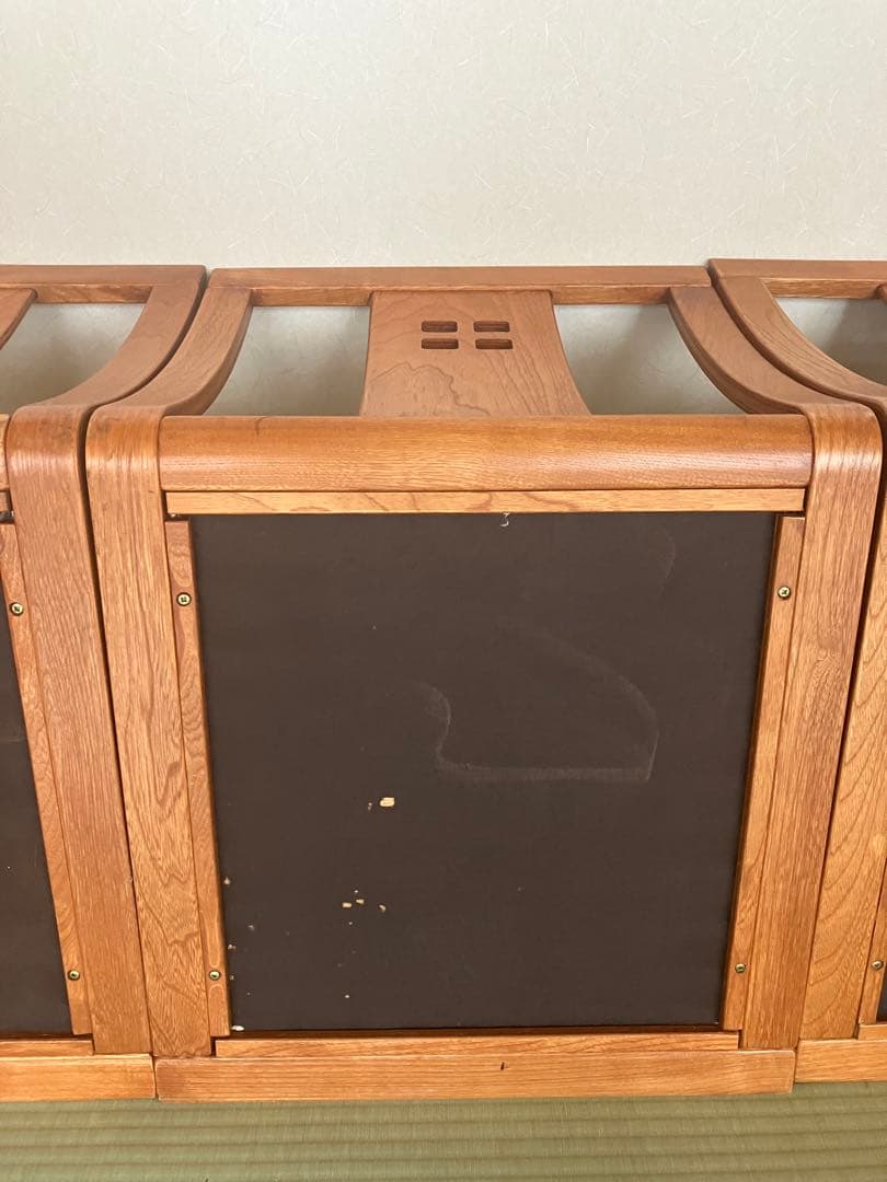 【送料込】光製作所 木製　高級　座椅子　4脚セット　和室　昭和レトロ