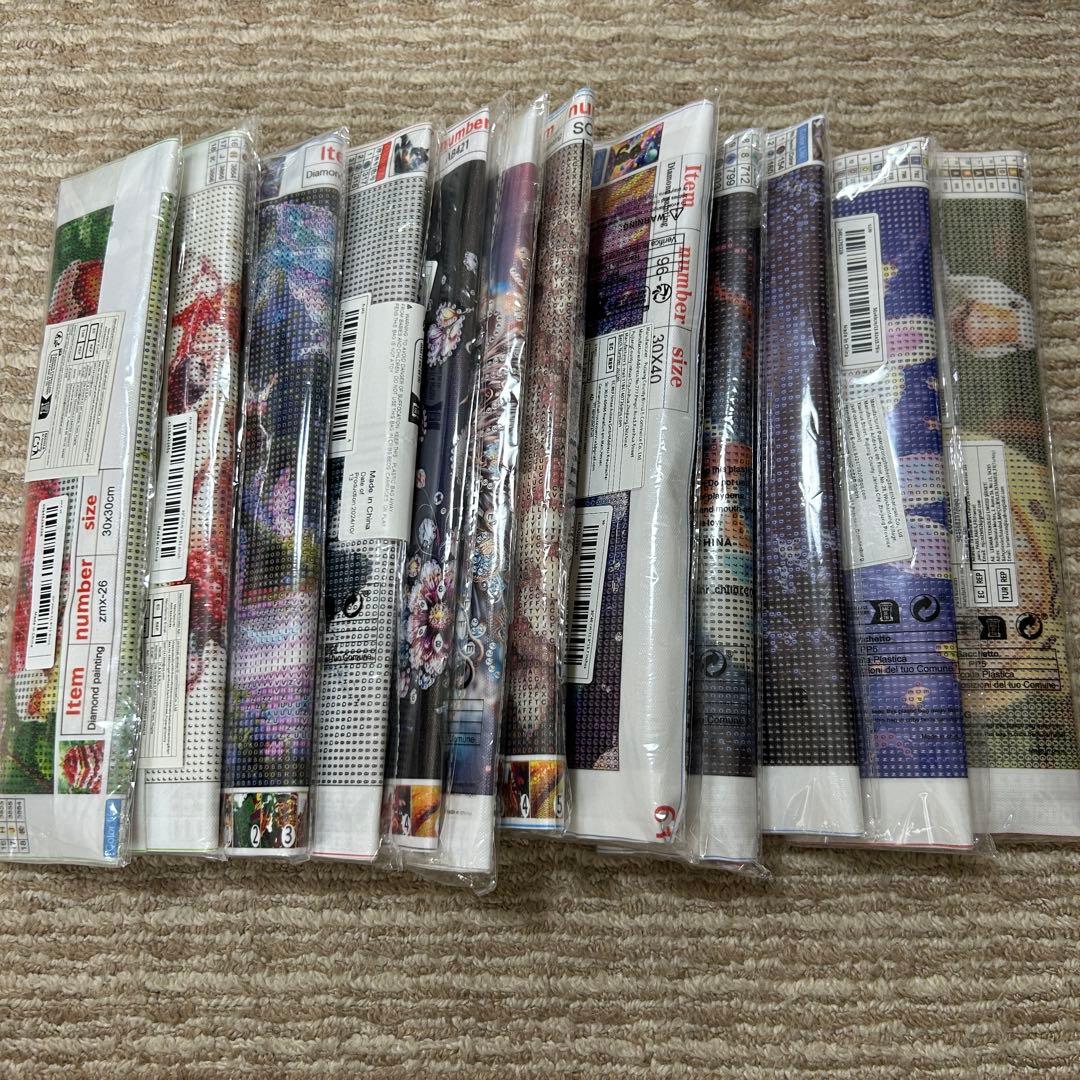 ダイヤモンドアートキット　まとめ売り 11点 おまけあり　動物　多め