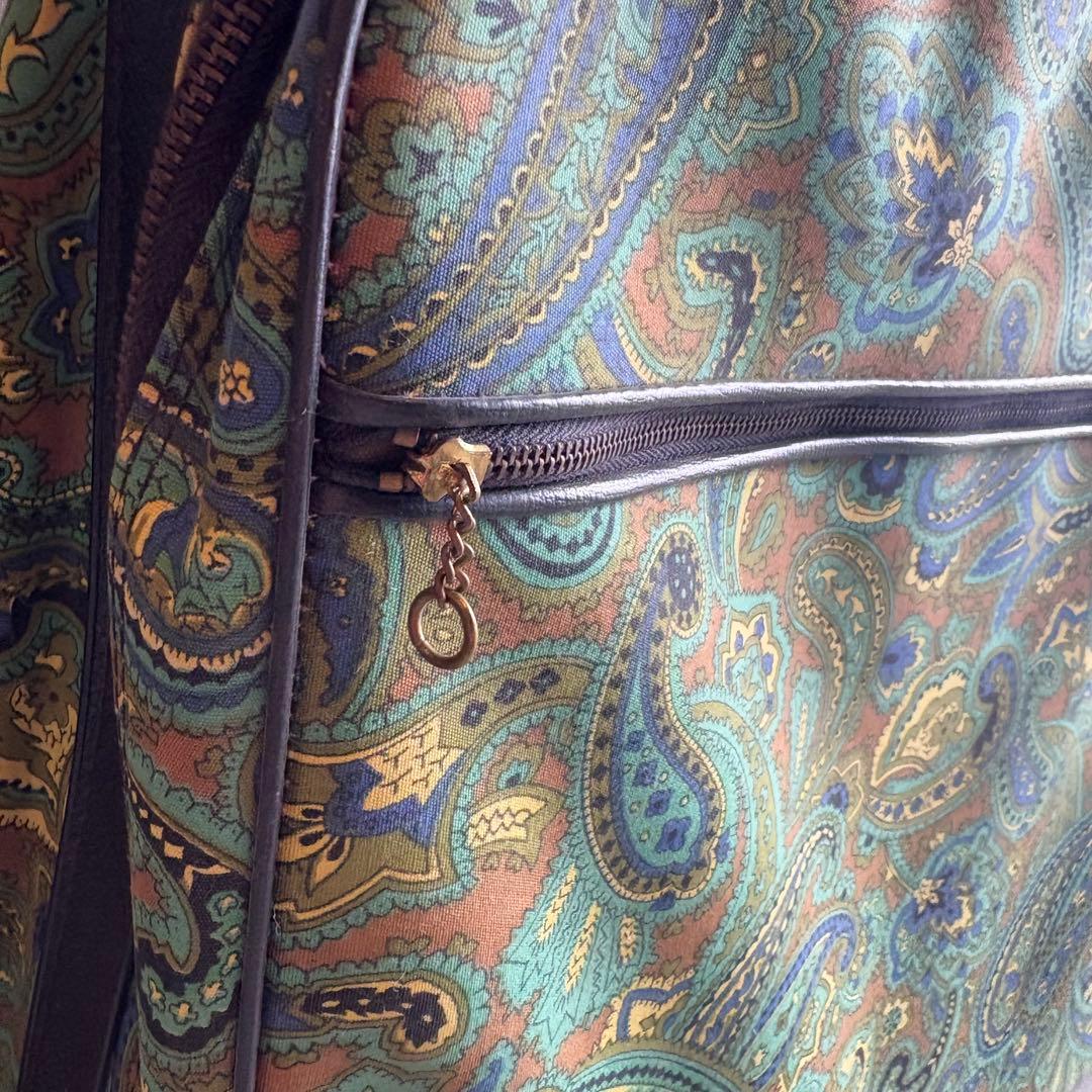 【1970s Japan vintage】ペイズリー トラベルバッグ カバン