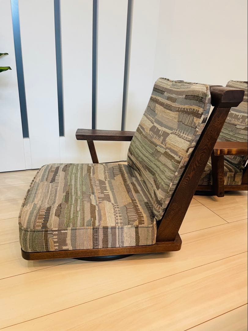 【希少】karimoku カリモク 回転座椅子 肘掛け付き　2台