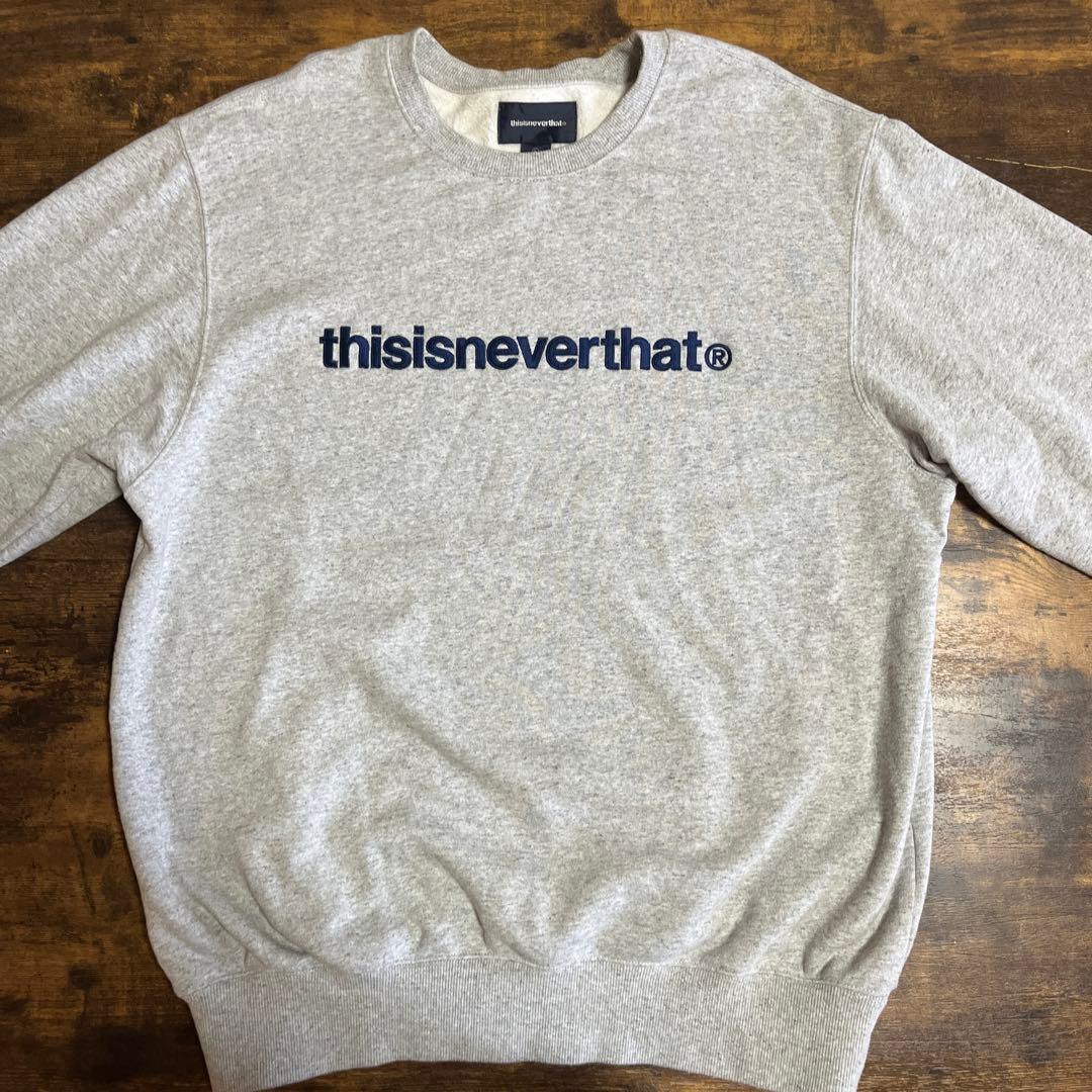 thisisneverthat グレー ロゴスウェット
