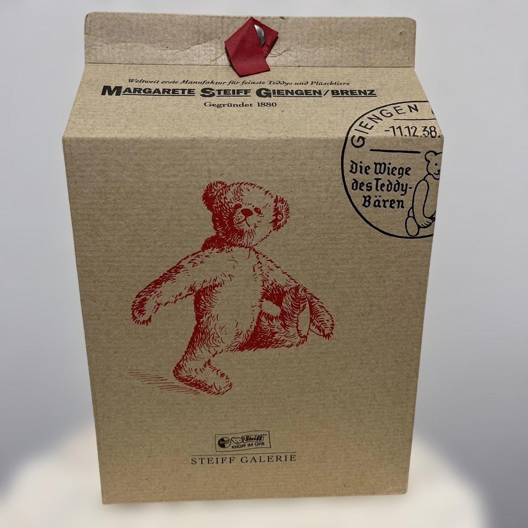 シュタイフ 箱入り ブルー 刺繍 新品未使用 テディベア 限定 白タグ 値下げ