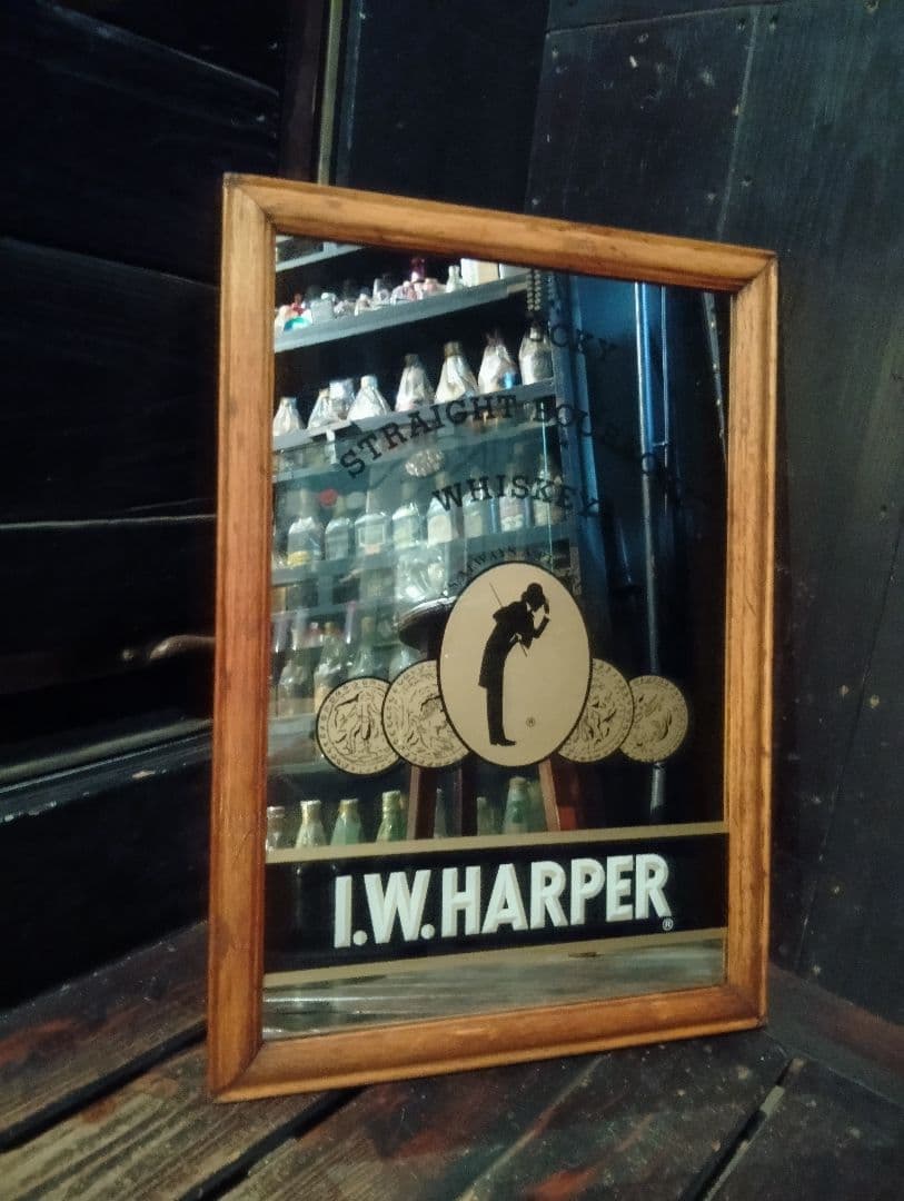 非売品　ノベルティ　1980's　i.w.harper　ウッド　パブミラー