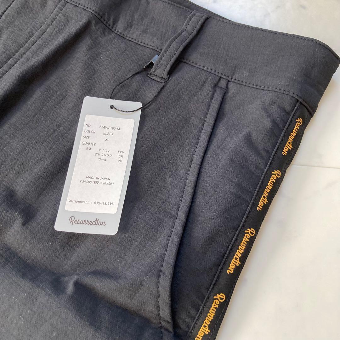 定価26400円【新品】メンズXL レザレクション 裏起毛フリースパンツ 黒