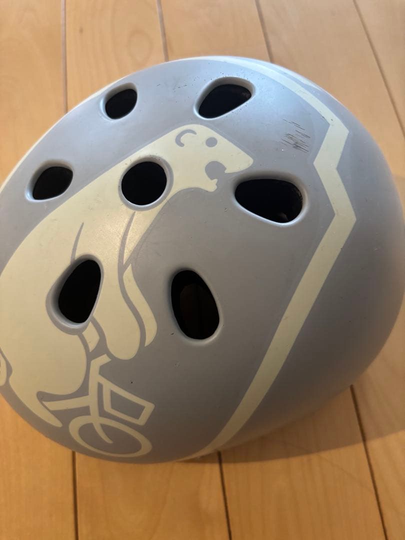 ビッケ bikke 子供用自転車 ブルーグレー 22インチ　ヘルメット付き