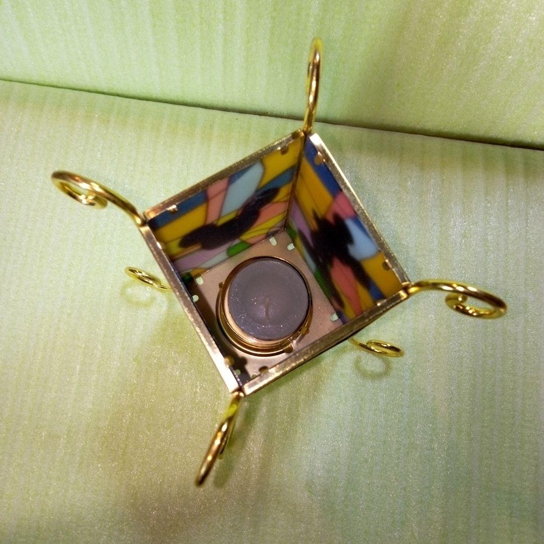 ミッキーマウス　ステンドグラス　ティーライトキャンドルホルダー　ロウソク立て