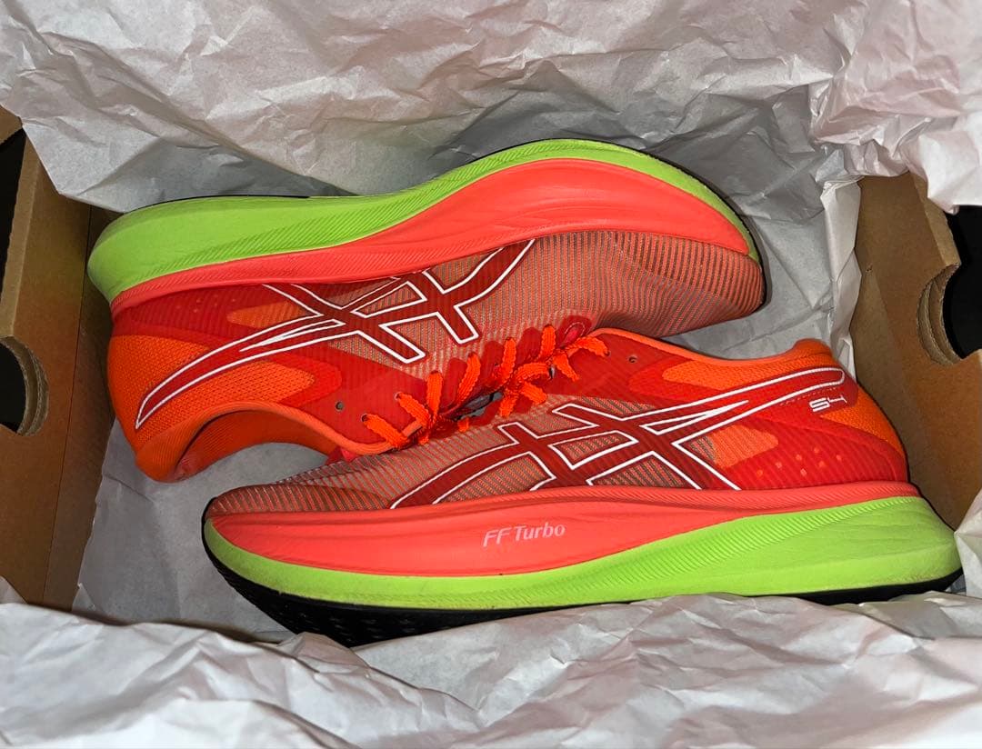 asicsS4メンズレディス ランニングシューズ 2E : スカーレット×レッド