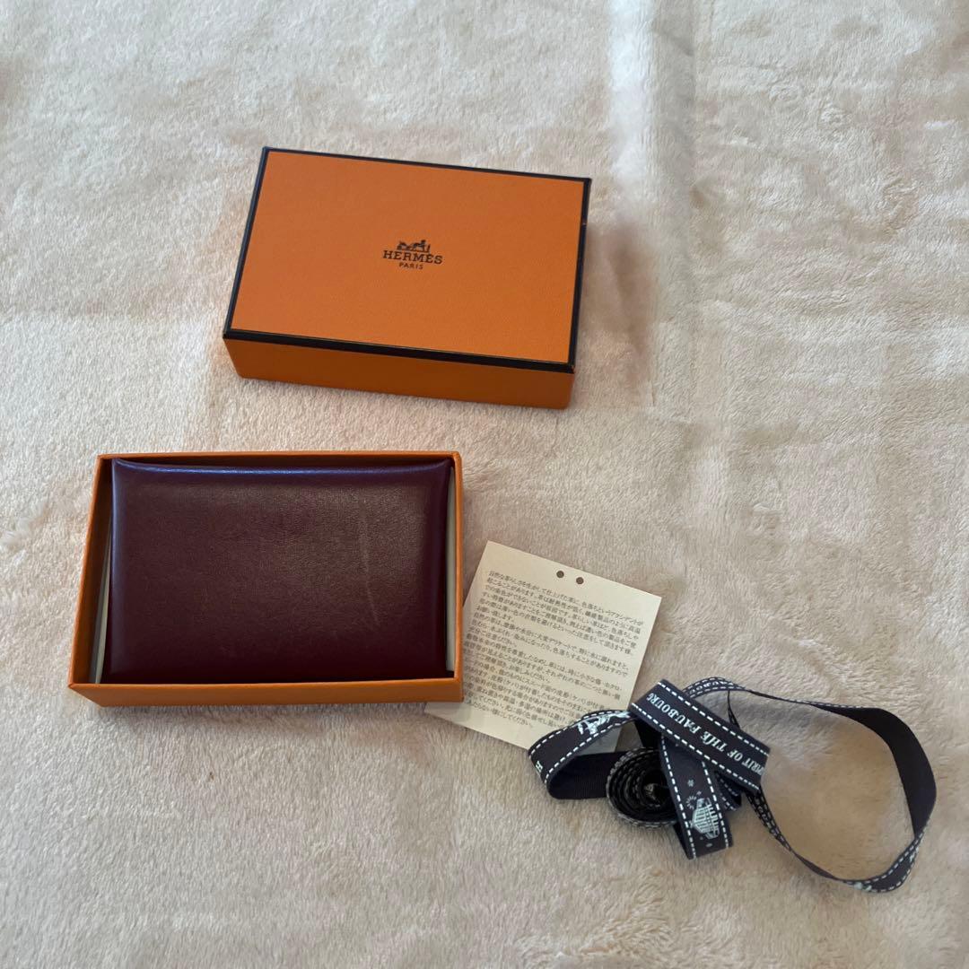 専用です。エルメス カルヴィ カードケース 名刺入ボルドー ルージュアッシュ