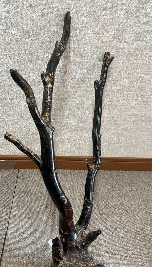 極上 大振海松 置物 深海松 黒珊瑚　重さ：1448g