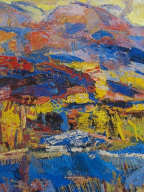 上石田哲夫、【磐梯の秋】、希少な大判画集より、新品高級額・額装付