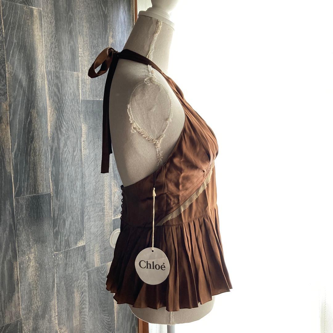 Chloe 新品未使用 キャミソール 定価14万円 ホルターネック フランス製