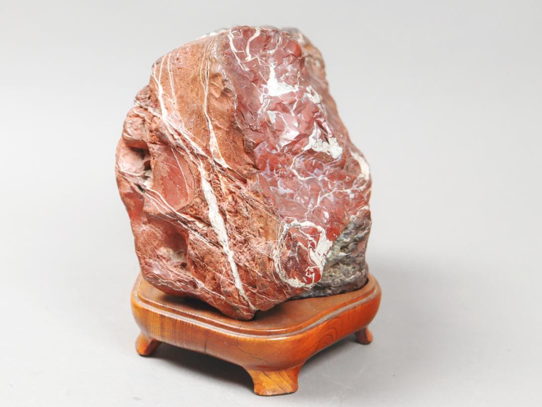 赤玉 紅加茂石 6.2kg 鑑賞石 庭石 飾り石 水石