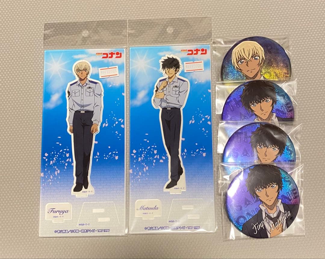 名探偵コナン アクリルスタンド ホログラム缶バッジ 降谷零 松田陣平