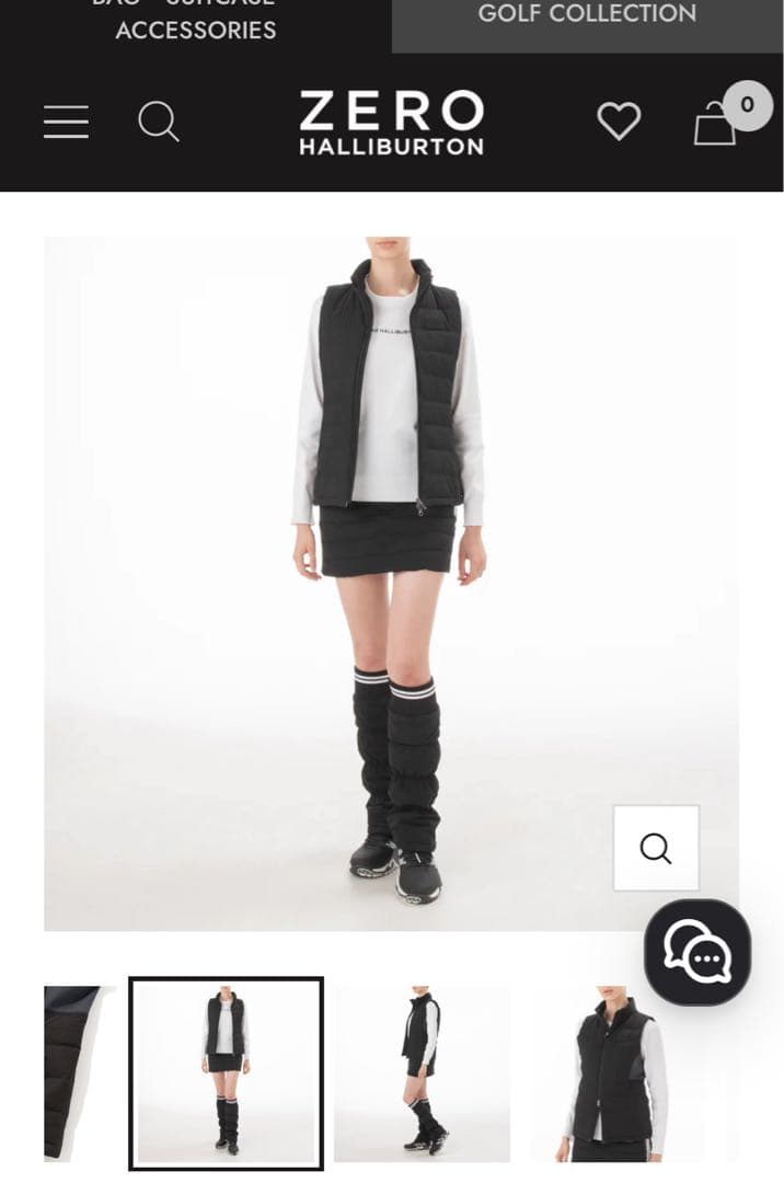 ZERO HALLIBURTON レディース ベスト L ネイビー 新品 タグ付