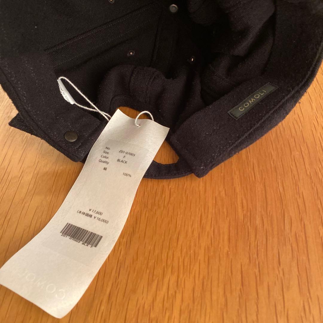 タグ付き COMOLI シルクネップキャップsize:F Z01-07003