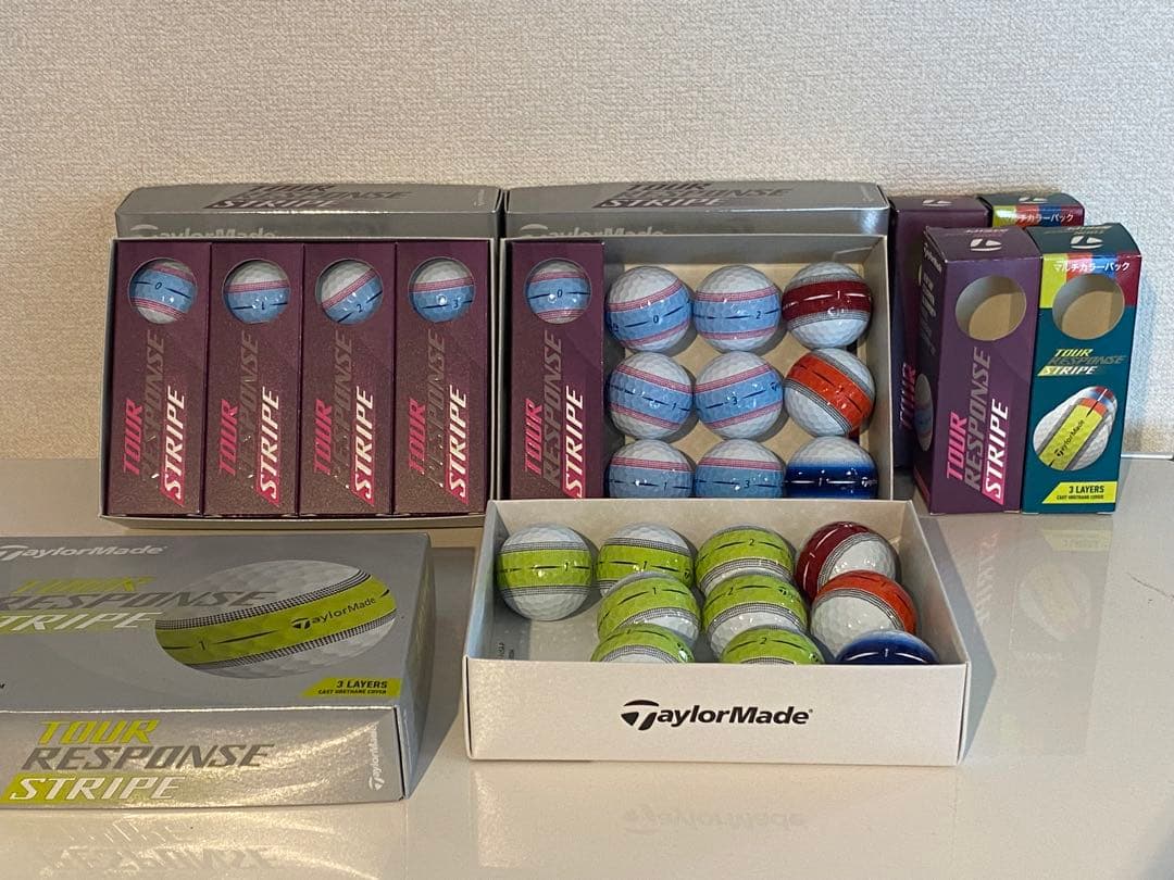 新品 テーラーメイド ツアーレスポンス ストライプ ゴルフボール 34個
