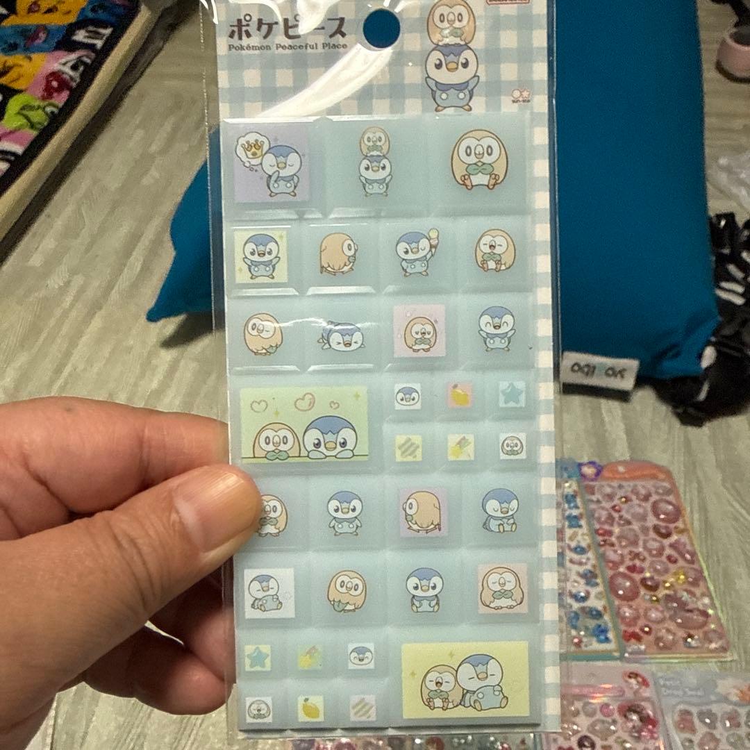 サンリオボンボンドロップシール、サンリオおはじきシール、ポケモンタイルシール