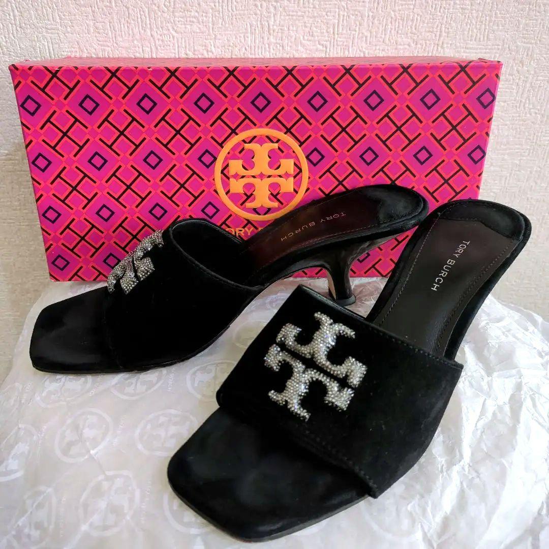Tory Burch ミュール サンダル スエード 黒 サイズ7