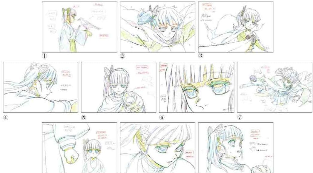 絵巻　原画　ポストカード　栗花落カナヲ　鬼滅の刃