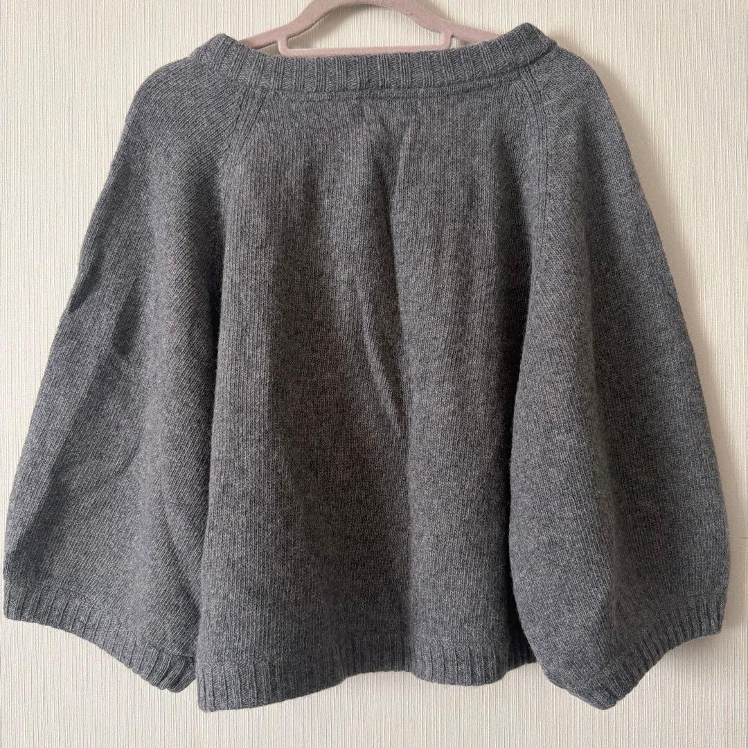 BURBERRY BLUE LABEL ケーブルニットカーディガン 38 グレー