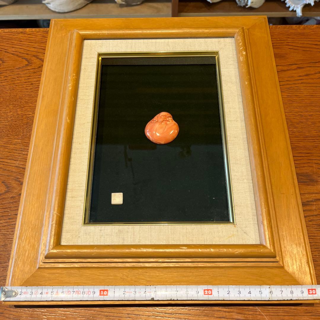 h*o様 希少　赤サンゴ　アンティーク　縁起物　達磨