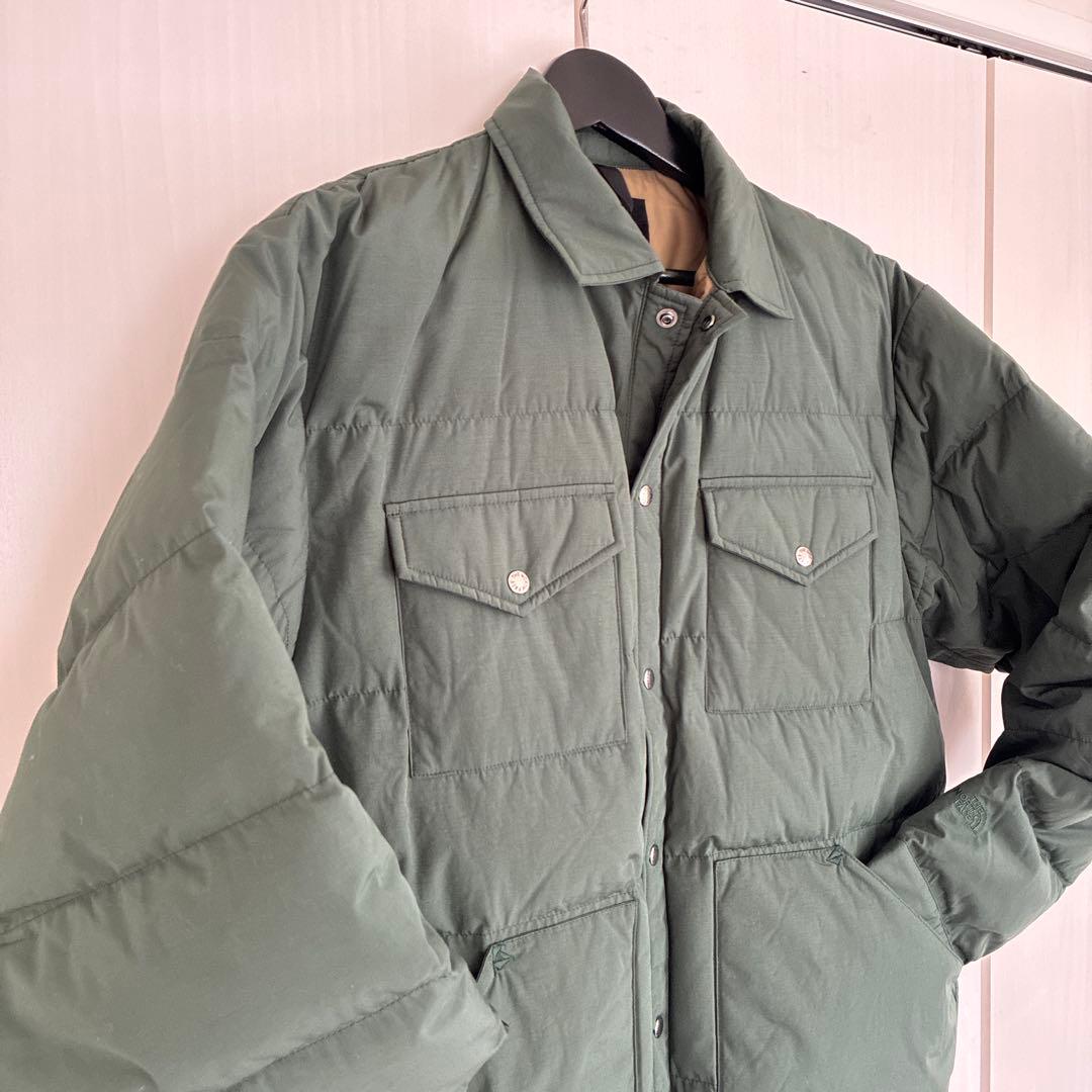 【美品】ノースフェイス スタッフドシャツ ダウンジャケット L ‘25秋冬モデル