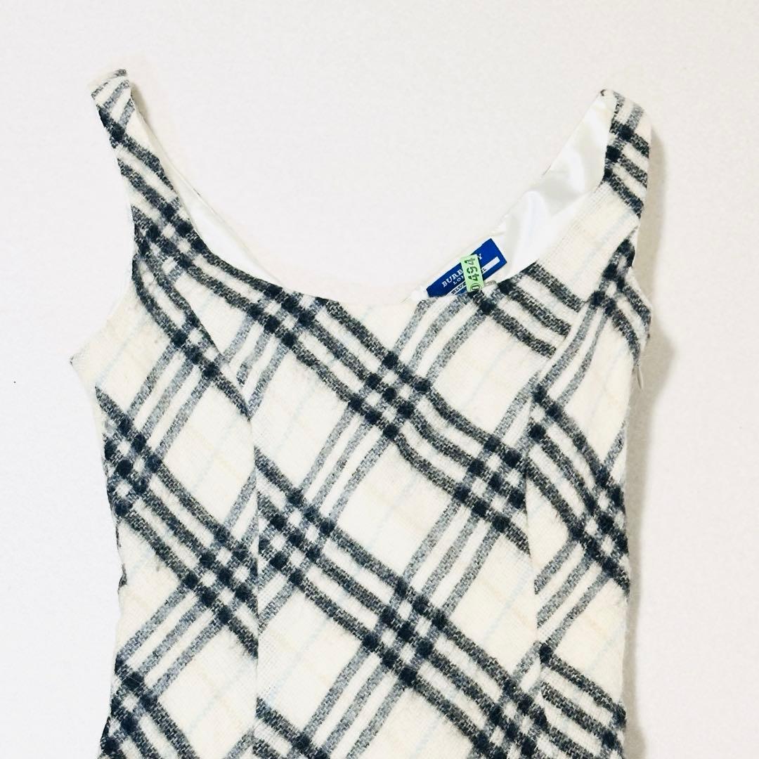 バーバリーブルーレーベル ノバチェック ノースリーブ ワンピース 36