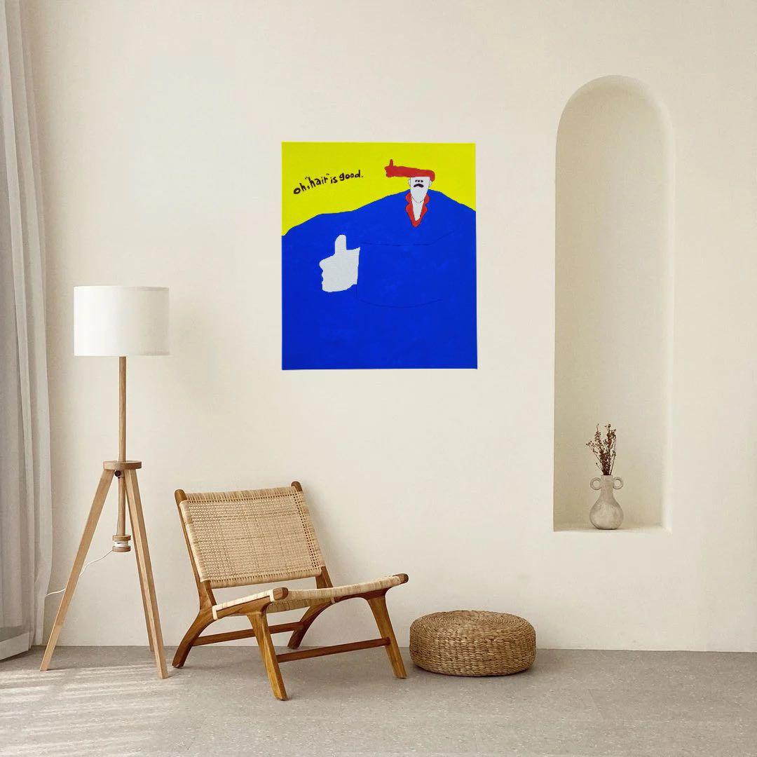あ*ん様 現代アート アクリル画 絵画　原画　\"hair is good\"