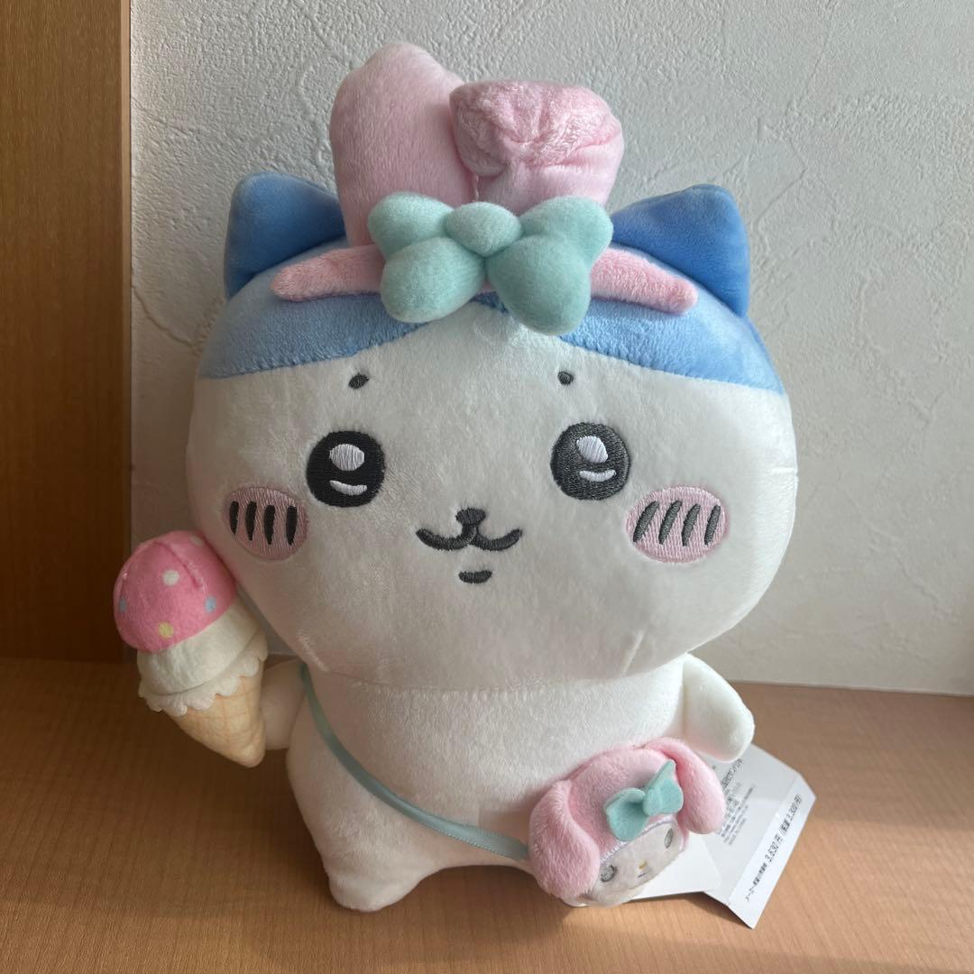 ちいかわ×サンリオキャラクターズ　ぬいぐるみ　ハチワレ　マイメロディー　レア