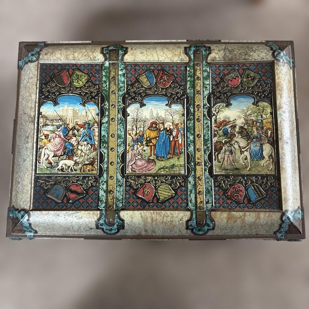 ヴィンテージ　大きなブリキ缶ボックス　素敵