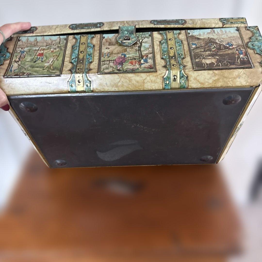 ヴィンテージ　大きなブリキ缶ボックス　素敵