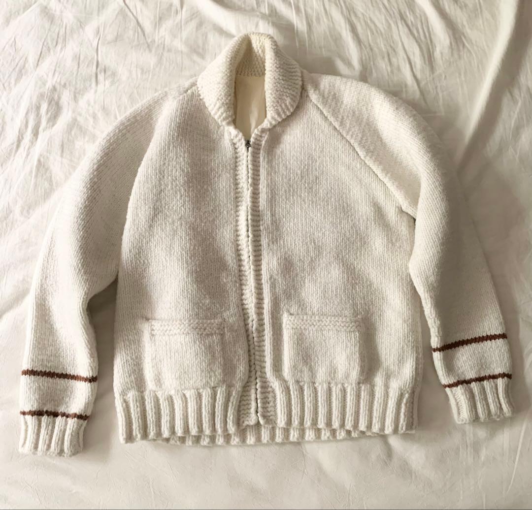 (今週値下げ)80-90s 馬 カウチン ニット vintage ykk