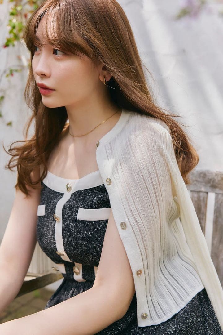 新品 herlipto Random Ribbed Knit Cardigan